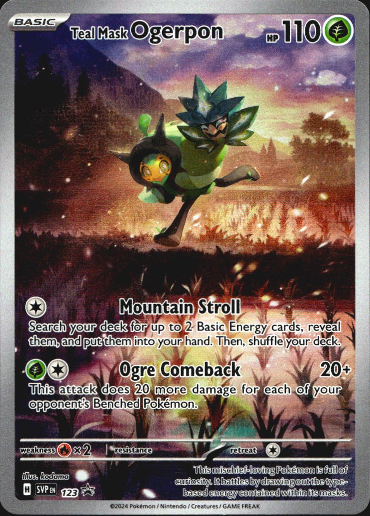Teal Mask Ogerpon 123 Holo Promo Scarlet & Violet Promo Pokemon Near Mint
