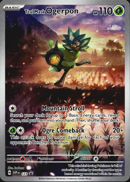 Teal Mask Ogerpon 123 Holo Promo Scarlet & Violet Promo Pokemon Near Mint