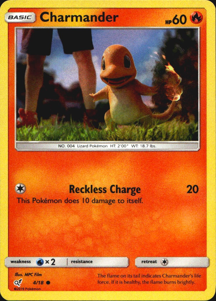 Charmander 4/18 Common Detective Pikachu Pokemon Near Mint