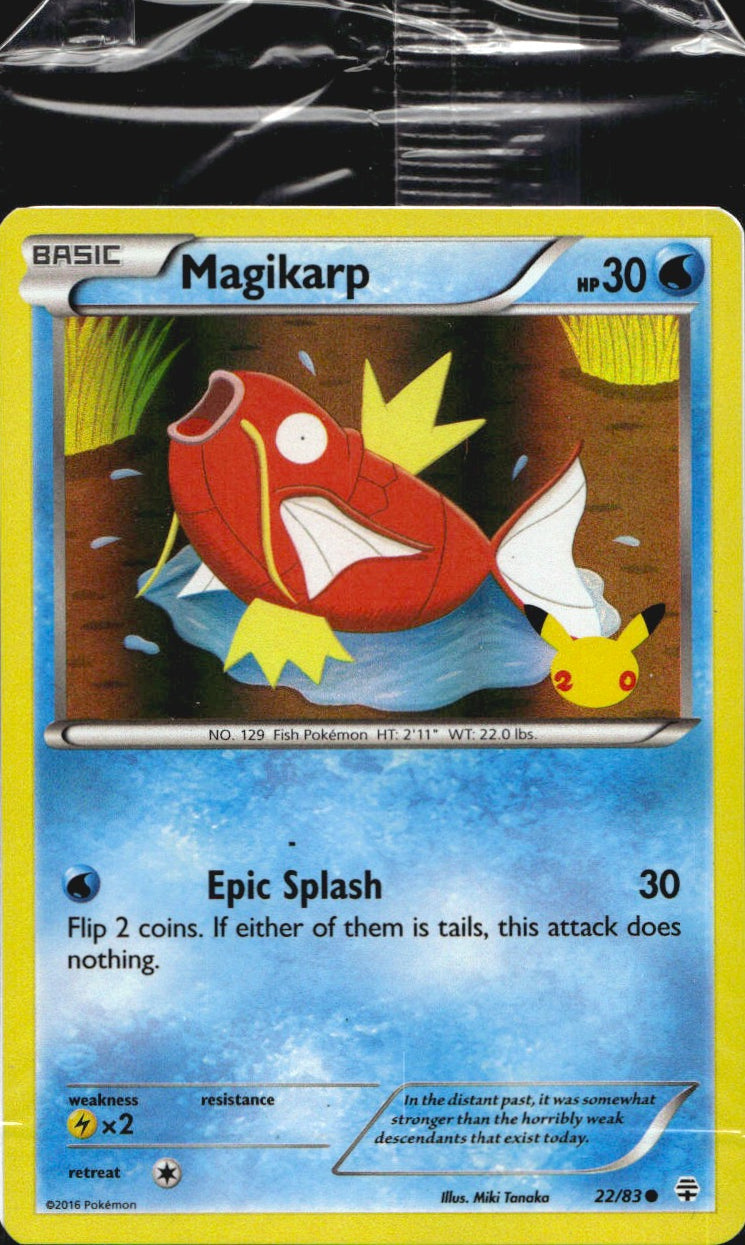 Magikarp 22/83 20th Anniversary GAME Exclusive Sealed Promo
