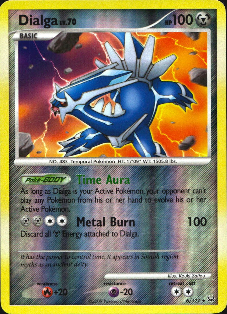 Dialga 6/127 Platinum Rare Pokemon Reverse Holo Near Mint
