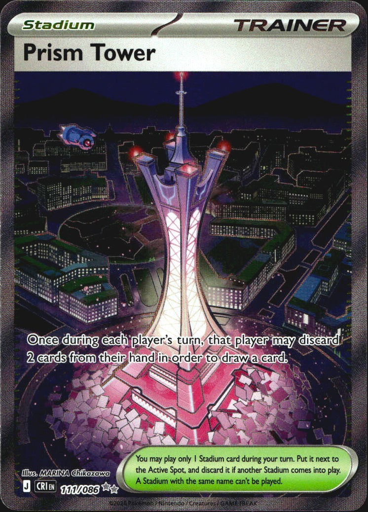 Prism Tower 111/086 Chaos Rising Ultra Rare Pokemon Holo Near Mint