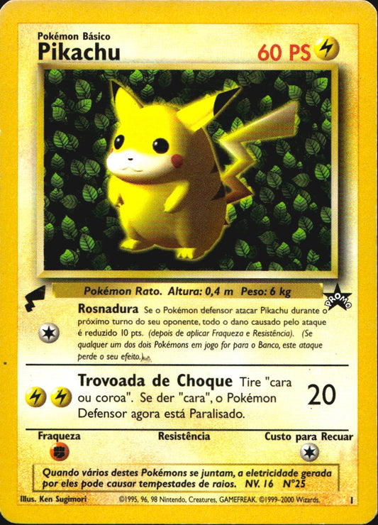 Pikachu 1 World Collection Portuguese Promo Moderately Played