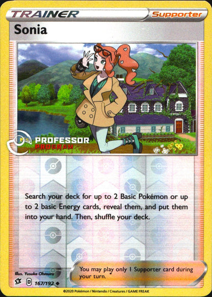Sonia 167/192 Holo Uncommon Professor Program Promos Pokemon Near Mint