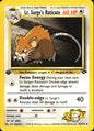 Lt. Surge's Raticate 53/132 Gym Challenge Uncommon Pokemon 1st Edition Near Mint