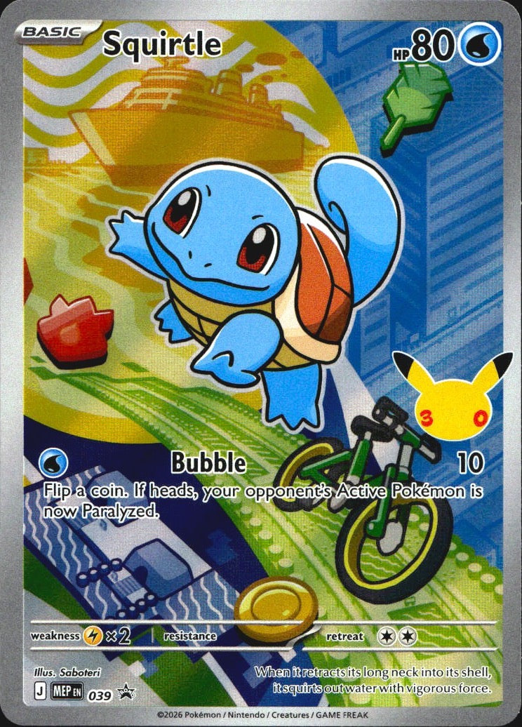 Squirtle 039 ME: Mega Evolution Promo Holo Promo Pokemon Near Mint
