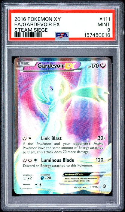 Gardevoir EX 111/114 Steam Siege Pokemon PSA 9
