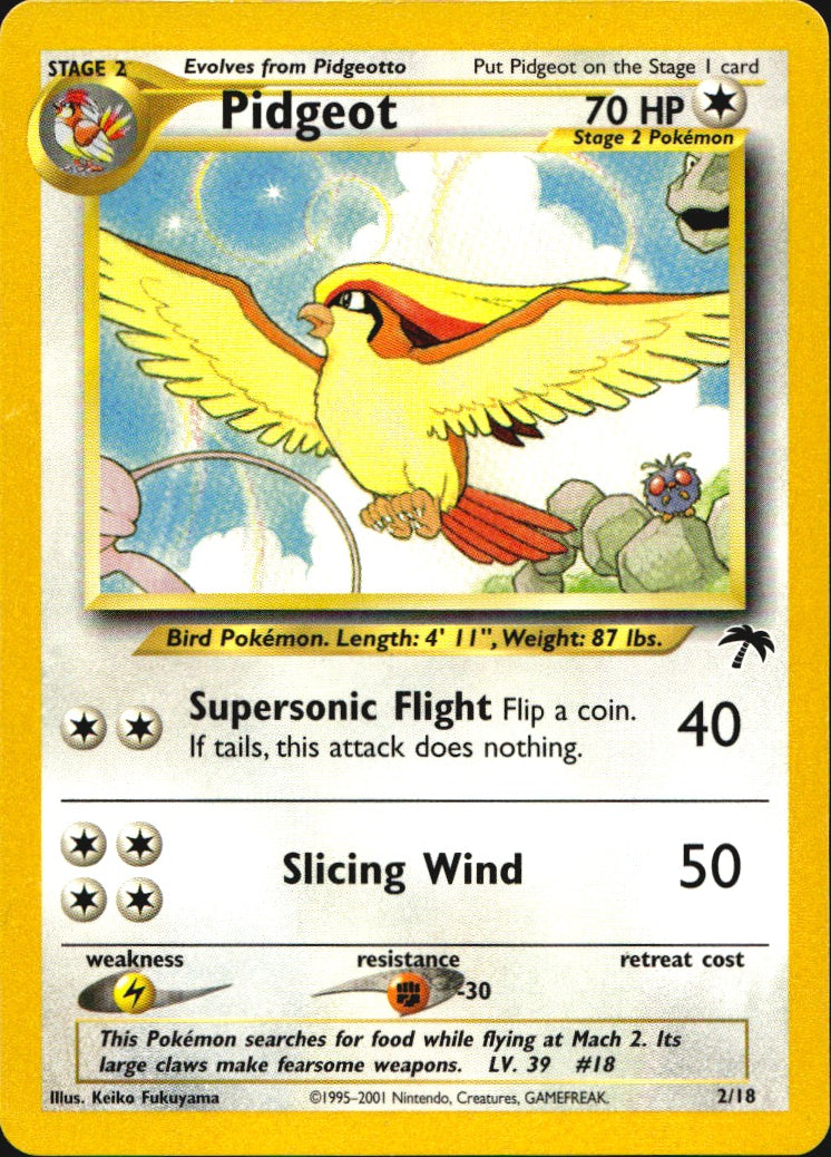 Pidgeot 2/18 Southern Islands Pokemon Near Mint