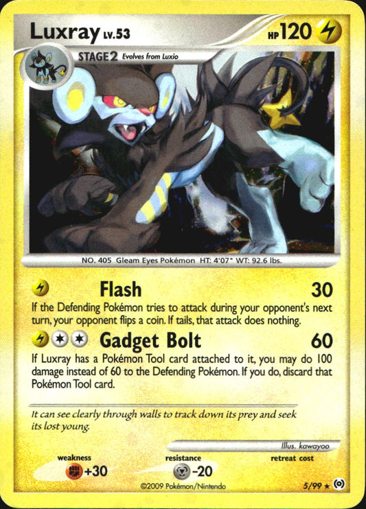 Luxray 5/99 Arceus Holo Rare Pokemon Near Mint