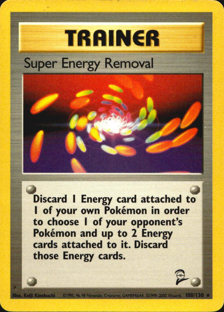 Super Energy Removal 108/130 Base Set 2 Rare Pokemon Near Mint