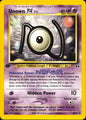 Unown [N] 50/75 Neo Discovery Uncommon Pokemon 1st Edition Near Mint