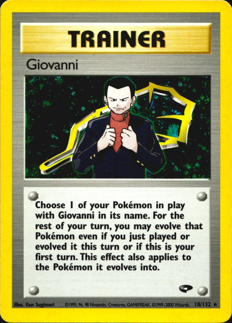 Giovanni 18/132 Rare Gym Challenge Pokemon Unlimited Holo Near Mint