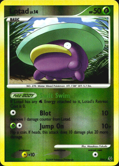 Lotad SH4/127 Rare Platinum Pokemon Near Mint
