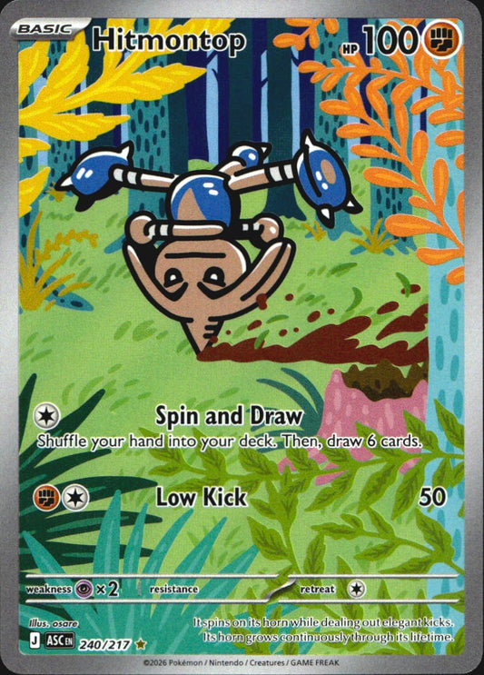 Hitmontop 240/217 Illustration Rare Ascended Heroes Pokemon Near Mint