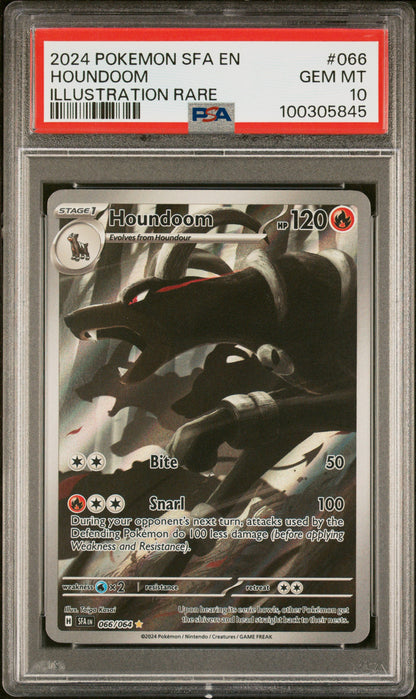 Houndoom 066/64 Illustration Rare Sfa En-shrouded Fable Pokemon PSA 10