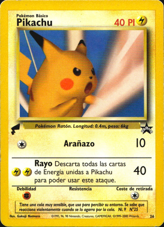Pikachu 26 World Collection Spanish Promo Moderately Played