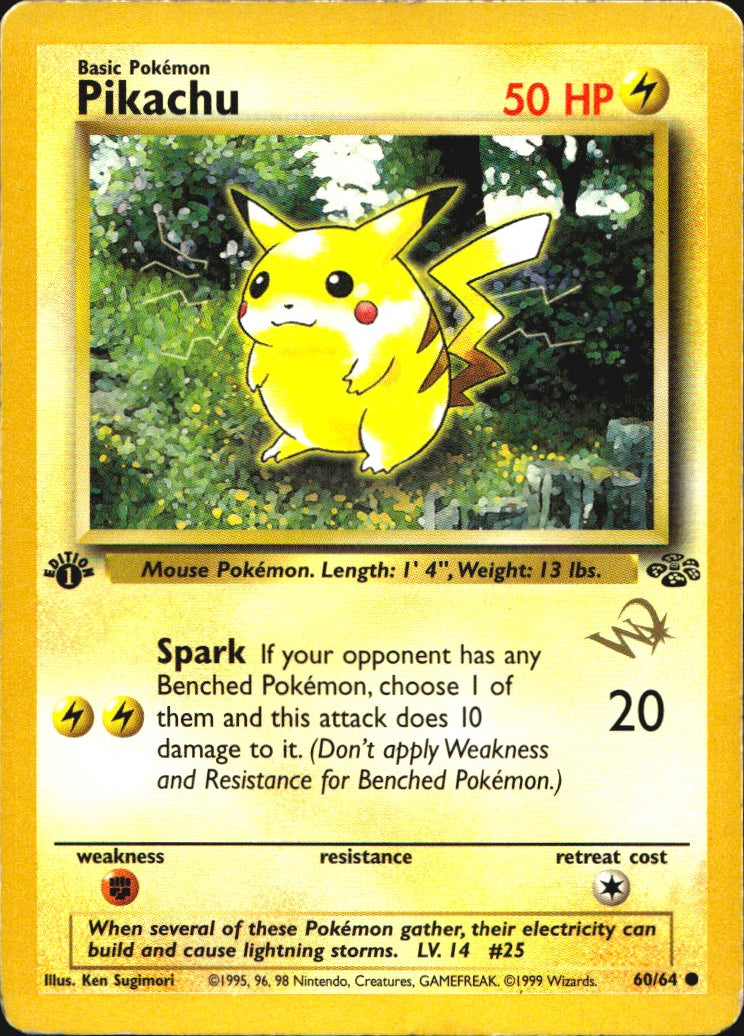 Pikachu [W Stamped] 60/64 WoTC Promo Promo Pokemon Moderately Played