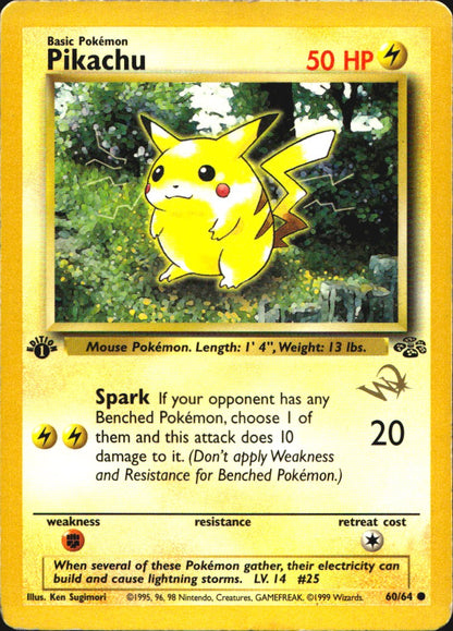 Pikachu [W Stamped] 60/64 WoTC Promo Promo Pokemon Moderately Played
