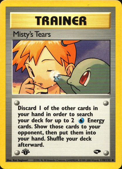 Misty's Tears 118/132 Gym Challenge Uncommon Pokemon 1st Edition Near Mint
