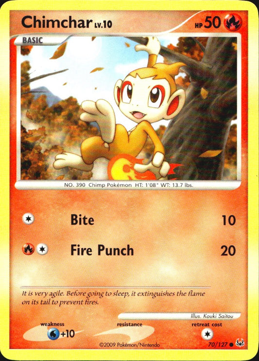 Chimchar 70/127 Platinum Common Pokemon Near Mint