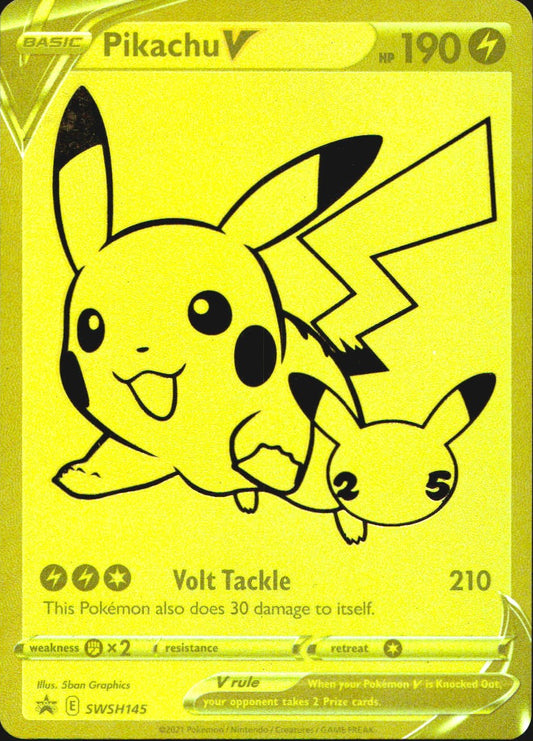Pikachu V SWSH145 Sword & Shield Promo Holo Promo Pokemon Lightly Played
