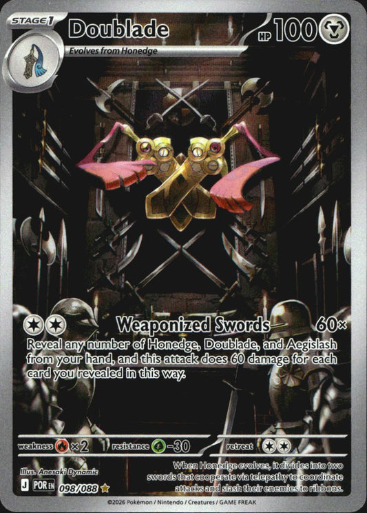 Doublade 098/088 Perfect Order Holo Illustration Rare Pokemon Near Mint