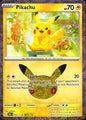 Pikachu 025/128 ME: 30th Celebration Holo Pikachu Rare Pokemon Near Mint