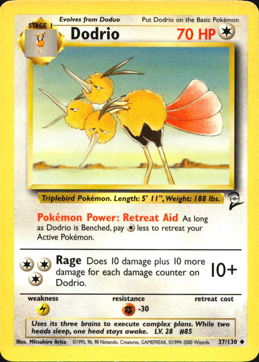Dodrio 37/130 Base Set 2 Uncommon Pokemon Near Mint
