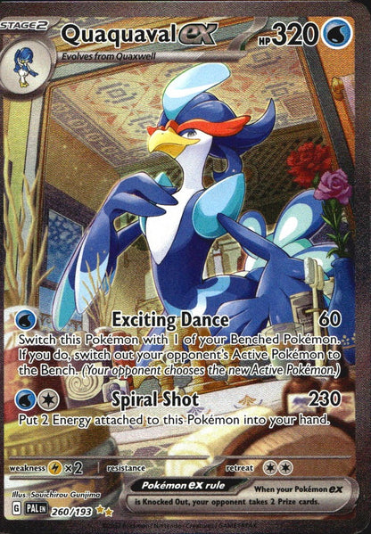 Quaquaval ex 260/193 Paldea Evolved Special Illustration Rare Pokemon Holo NM