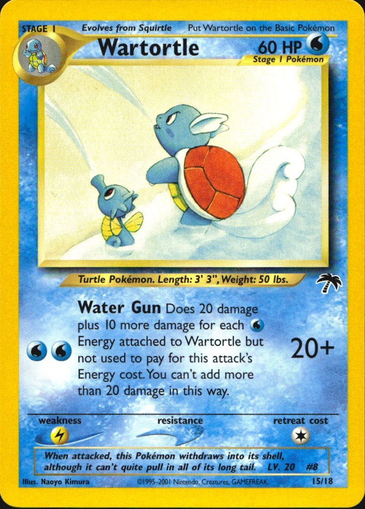 Wartortle 15/18 Southern Islands Pokemon Near Mint