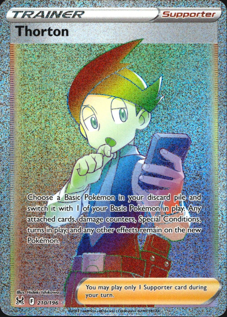Thorton 210/196 Lost Origin Rainbow Rare Pokemon Holo Near Mint