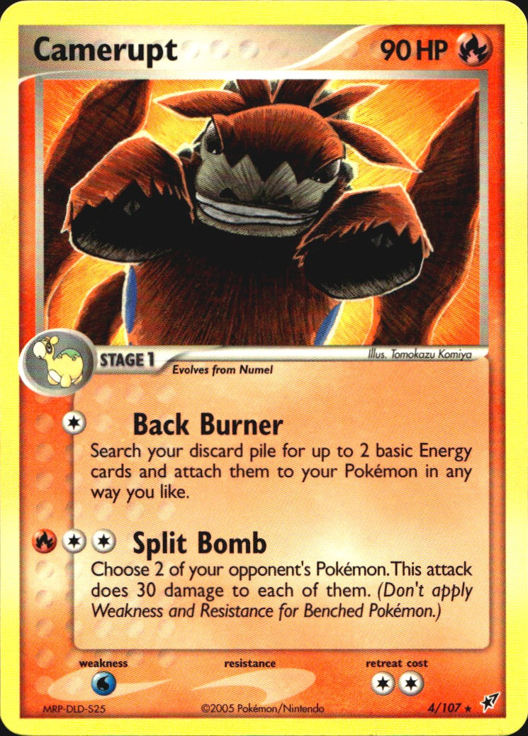Camerupt 4/107 Holo Rare Deoxys Pokemon Near Mint