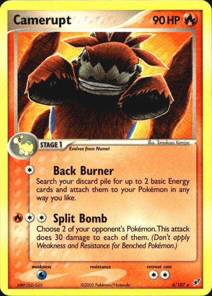 Camerupt 4/107 Holo Rare Deoxys Pokemon Near Mint