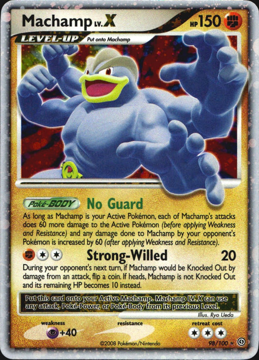 Machamp LV.X 98/100 Stormfront Holo LV.X Rare Pokemon Near Mint