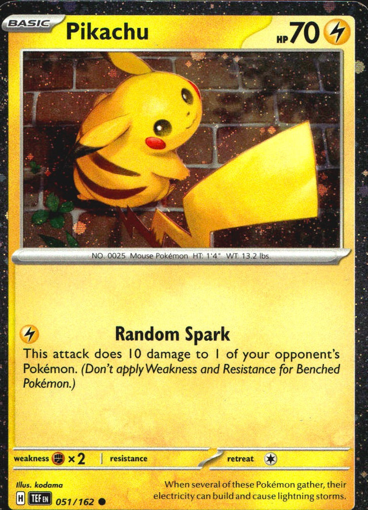 Pikachu (Cosmo Holo) 051/162 Miscellaneous Cards & Products Promo Pokemon NM
