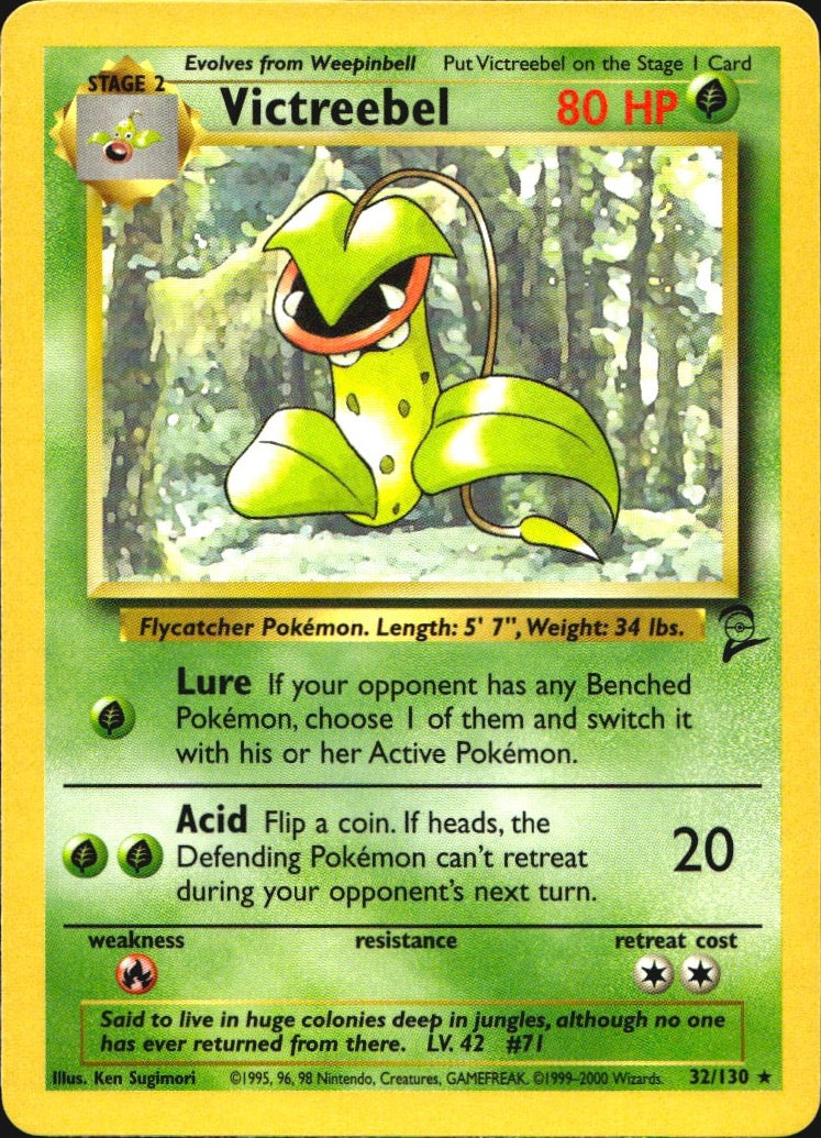 Victreebel 30/64 Jungle Rare Pokemon Unlimited Near Mint