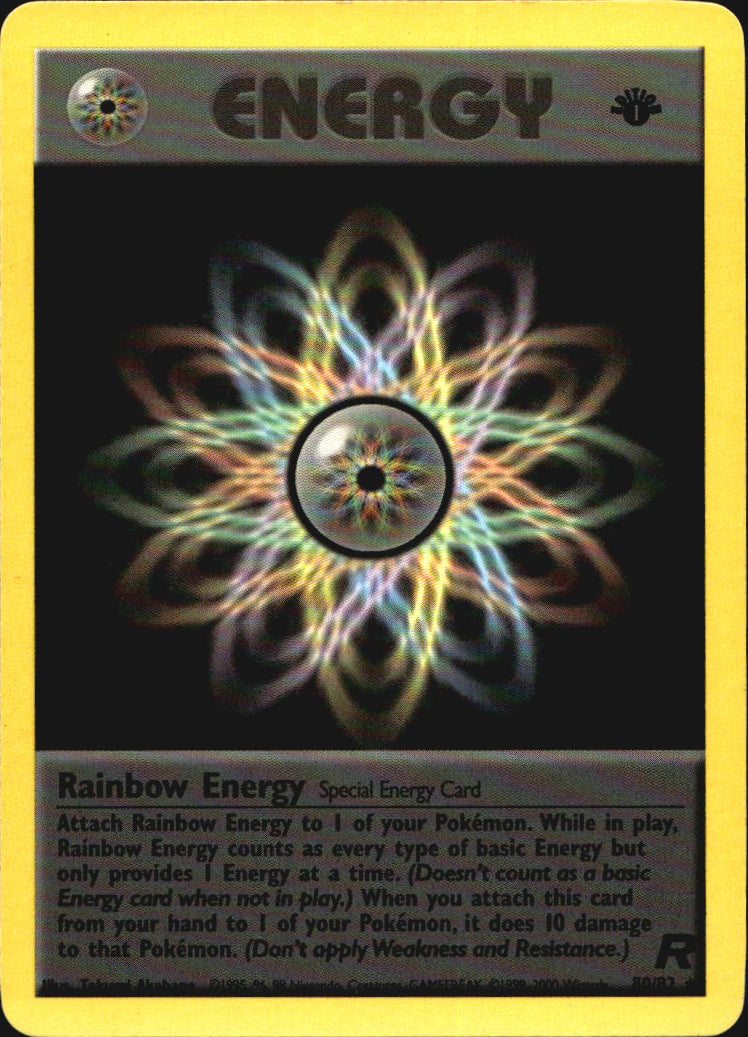 Rainbow Energy 80/82 Team Rocket Rare Pokemon 1st Edition Lightly Played