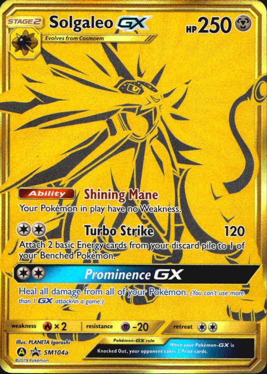 Solgaleo GX SM104A Sun & Moon Promo Holo Promo Pokemon Near Mint