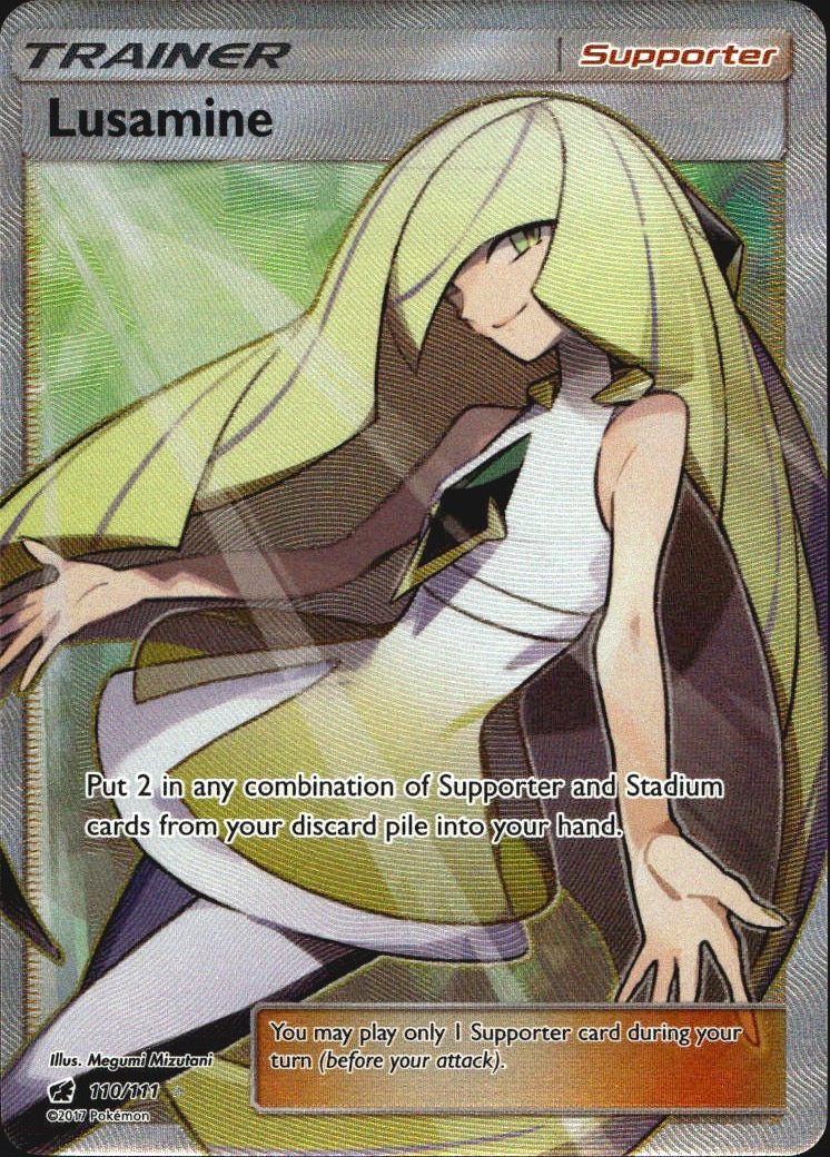 Lusamine 110/111 Ultra Rare Crimson Invasion Pokemon Near Mint