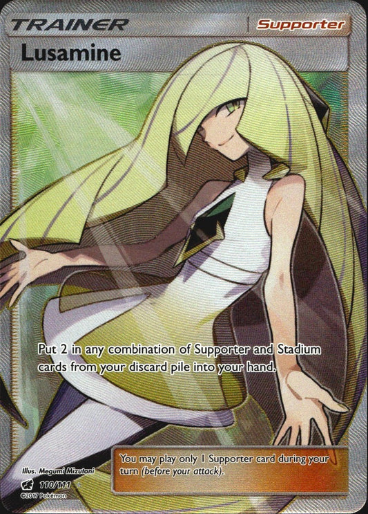 Lusamine 110/111 Ultra Rare Crimson Invasion Pokemon Near Mint