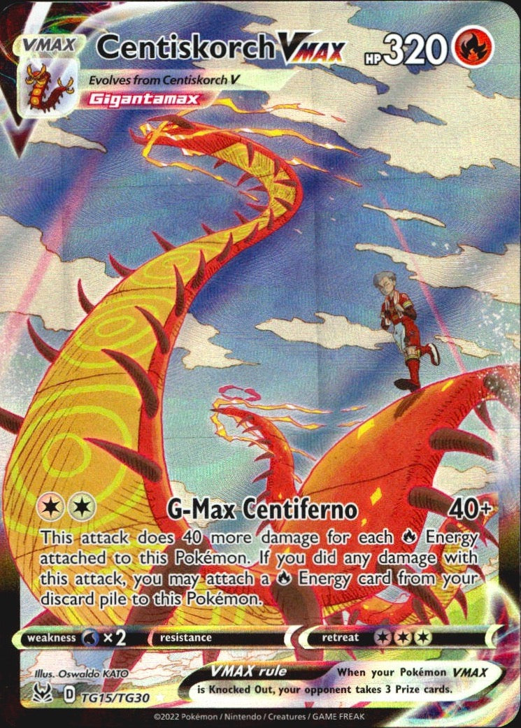 Centiskorch VMAX TG15/TG30 Lost Origin Trainer Gallery Holo VMAX Rare Pokemon NM