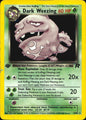 Dark Weezing 14/82 Rare Team Rocket Pokemon 1st Edition Holo Damaged