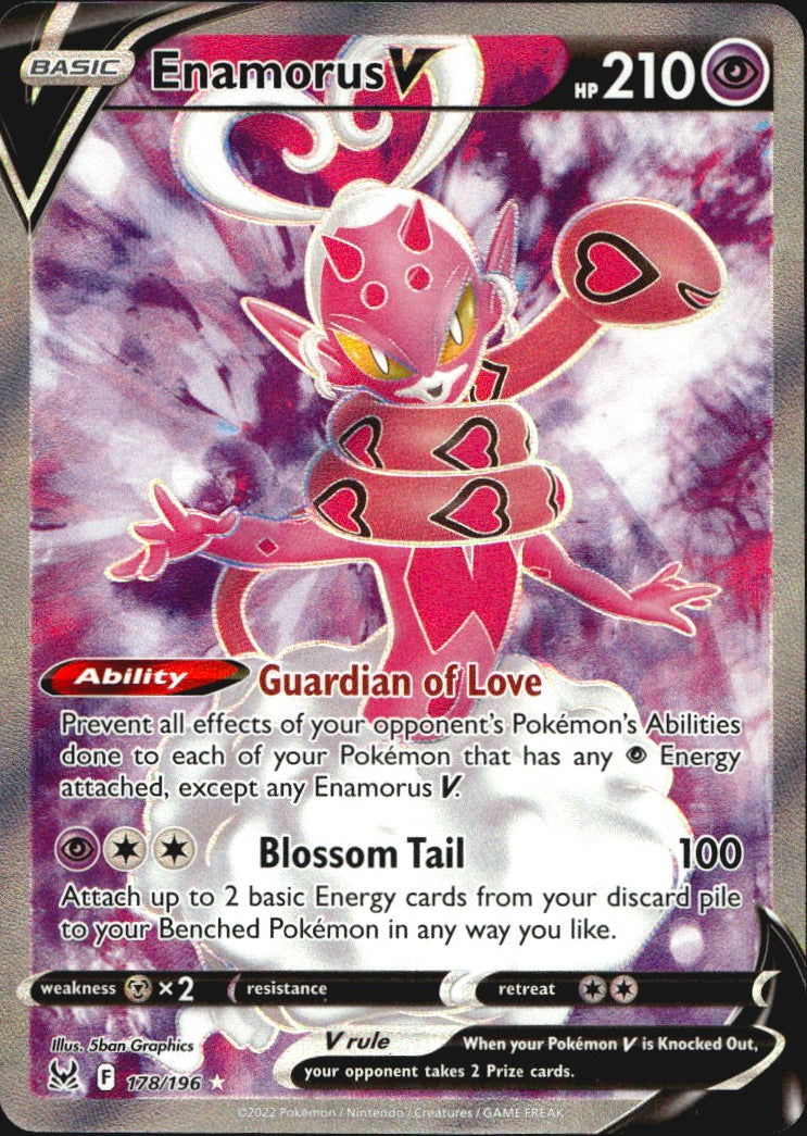 Enamorus V 178/196 Lost Origin Ultra Rare Pokemon Holo Near Mint