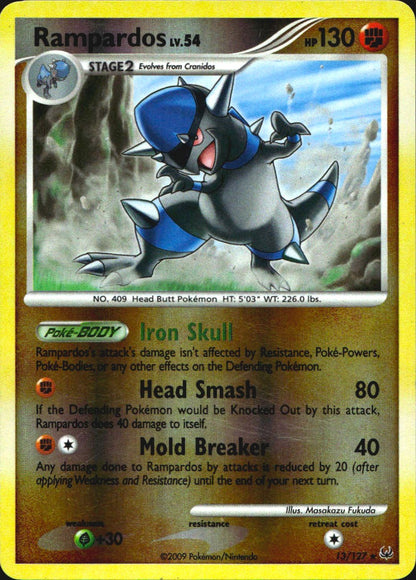 Rampardos 13/127 Platinum Rare Pokemon Reverse Holo Near Mint