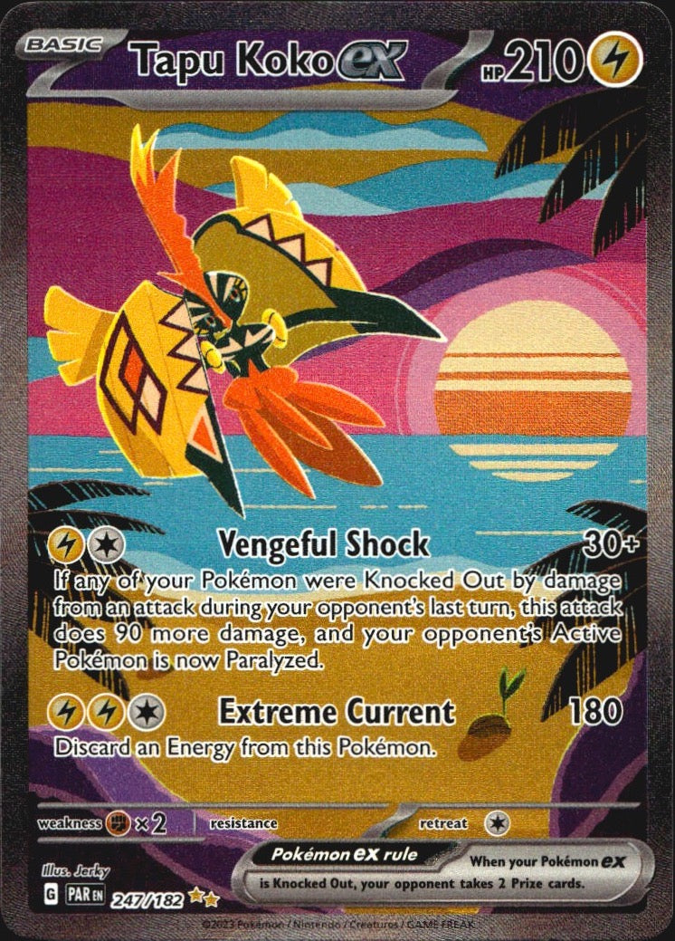 Tapu Koko ex 247/182 Paradox Rift Special Illustration Rare Pokemon Holo NM
