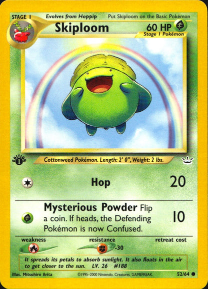 Skiploom 52/64 Neo Revelation Common Pokemon 1st Edition Lightly Played