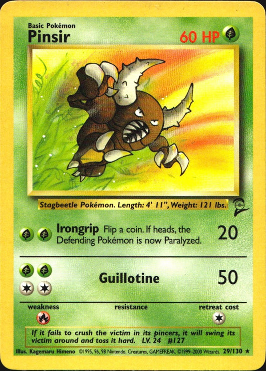 Pinsir 29/130 Base Set 2 Rare Pokemon Near Mint