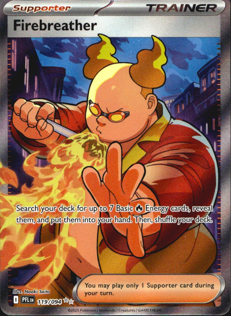 Firebreather 119/094 Phantasmal Flames Ultra Rare Pokemon Holo Near Mint