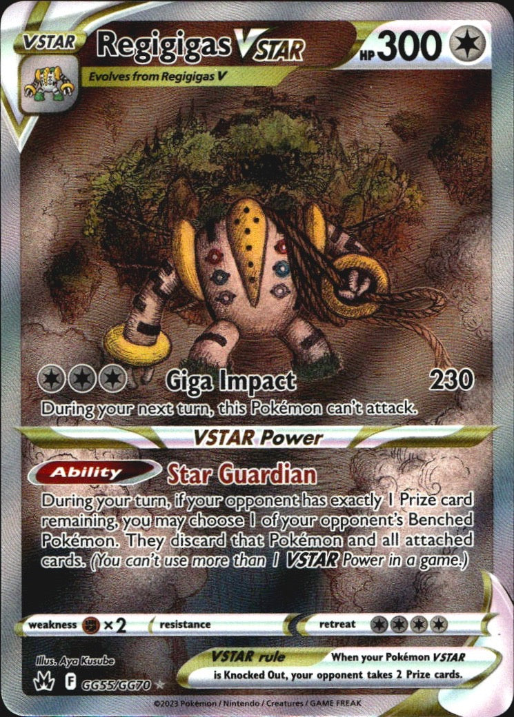 Regigigas VSTAR GG55/GG70 Crown Zenith Galarian Gallery Holo Pokemon NM