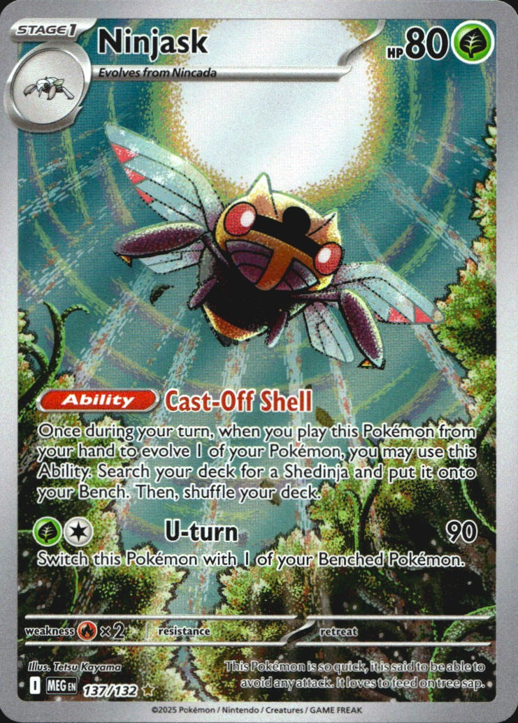 Ninjask 137/132 Illustration Rare Mega Evolution Pokemon Near Mint